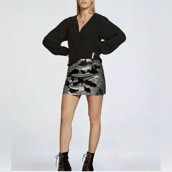 Free People Check On It Wrap Top Black XS - Picture 10 of 14
